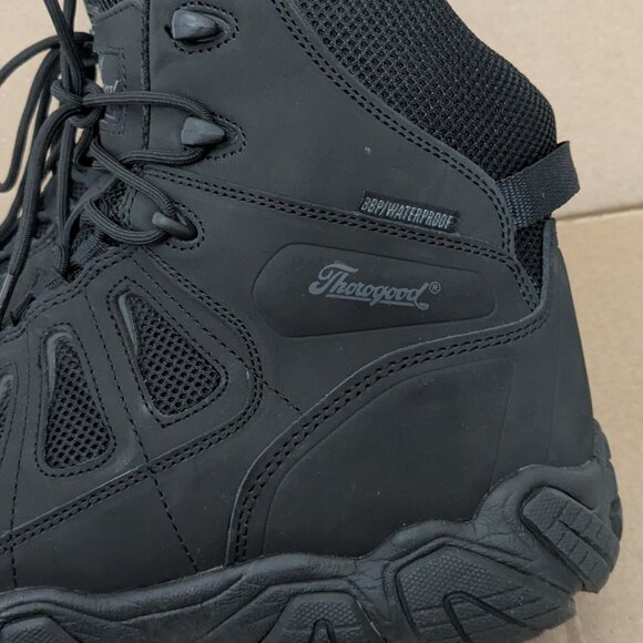 Thorogood Men's Black Crosstrex Side Zip Comp Toe Hiker Boot Waterproof Sise 12 - Picture 8 of 15